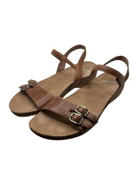 Dansko Leather Sandals Women’s‎ 38 EU Tan Waxy Burnished REBEKAH
